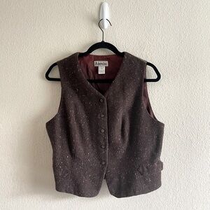 Vintage 80s Compagnie Générale Aéropostale Wool Eclectic Grandpa Vest Size Large